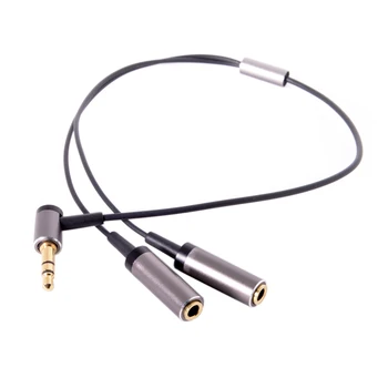 10pcs/lot Cablecc Stereo Headphone Audio Cable Splitter 30cm Length 3.5mm Plug 90 Degree Angled Male to 2 Female for Earphone
10pcs/lot Cablecc Stereo Headphone Audio Cable Splitter 30cm Length 3.5mm Plug 90 Degree Angled Male to 2 Female for Earphone
