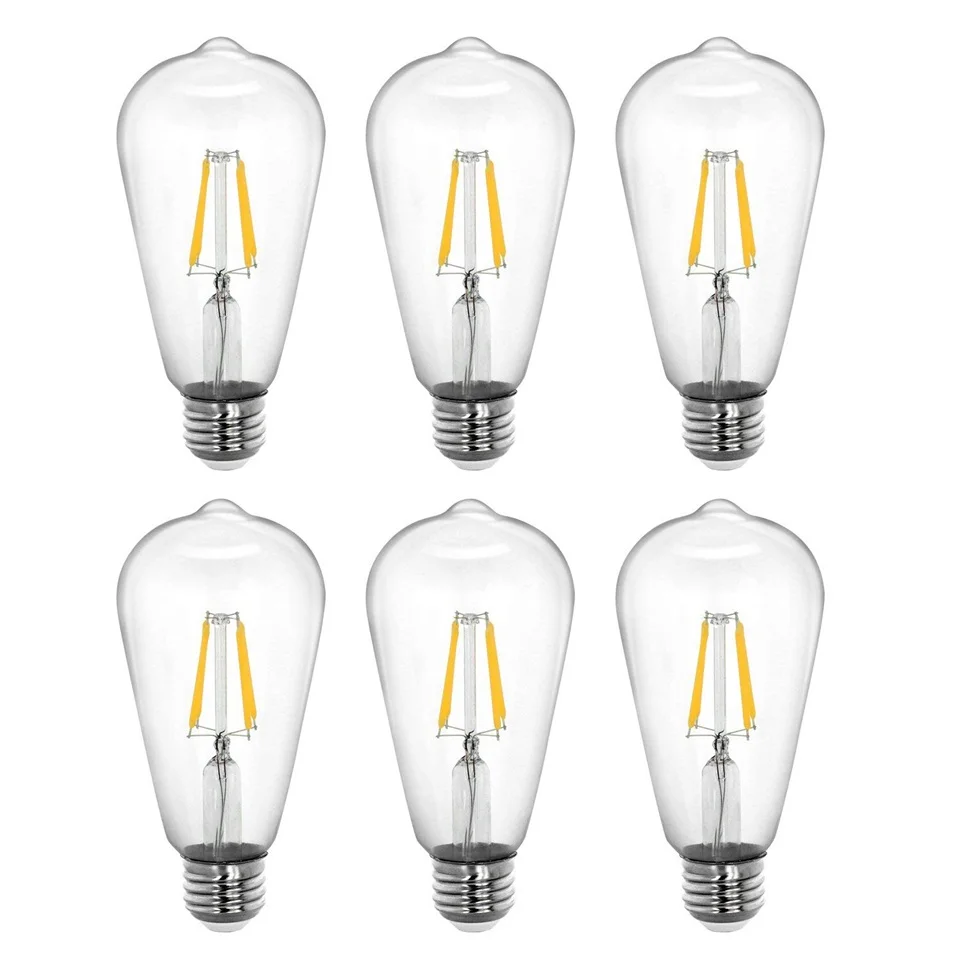 4W LED Edison Star 6 Pcs ST64 Bulb Loft E27 Warm White Light Bulbs Vintage Style for Inddoor Decoration Lighting Lamp
4W LED Edison Star 6 Pcs ST64 Bulb Loft E27 Warm White Light Bulbs Vintage Style for Inddoor Decoration Lighting Lamp