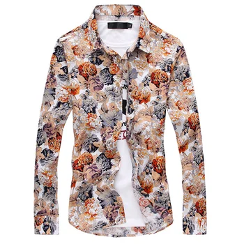 High Quality Flower Shirt Mens Tops Long Sleeve Fashion Men Casual Beach Shirt Asia Size 3XL Slim Fit Men Stage Shirts
High Quality Flower Shirt Mens Tops Long Sleeve Fashion Men Casual Beach Shirt Asia Size 3XL Slim Fit Men Stage Shirts