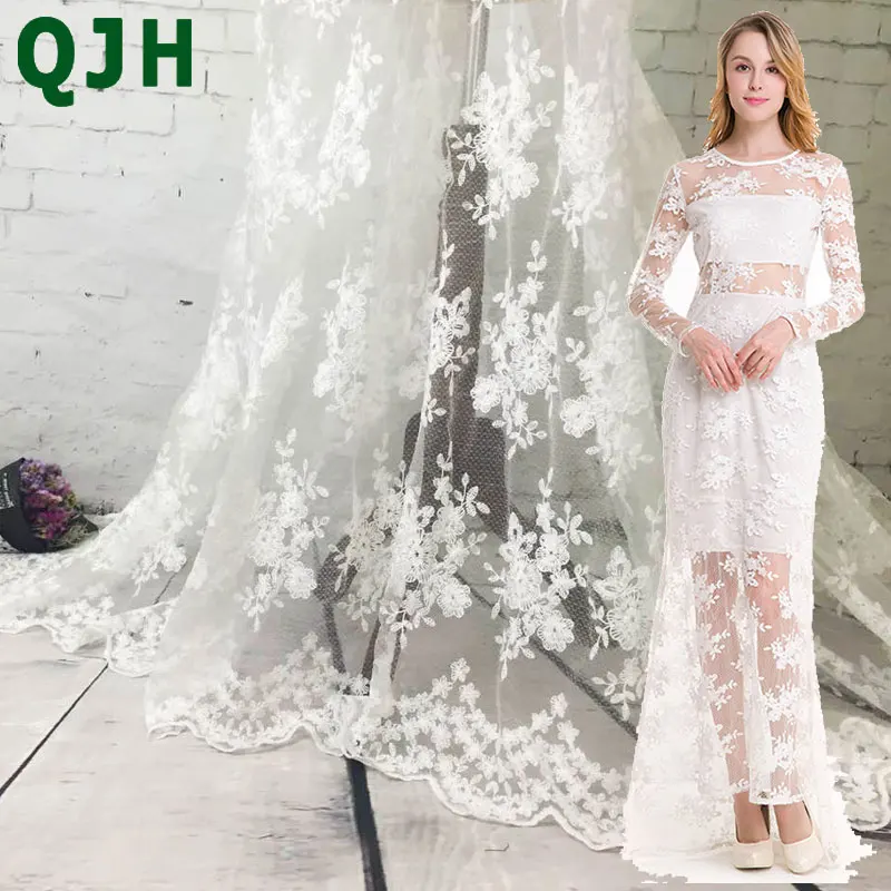 QJH Brand 5yards/lot Black/Off White Lace Fabric French Netting/mesh Embroidered Wedding Evinging Show Dress Lace Fabrics
QJH Brand 5yards/lot Black/Off White Lace Fabric French Netting/mesh Embroidered Wedding Evinging Show Dress Lace Fabrics
