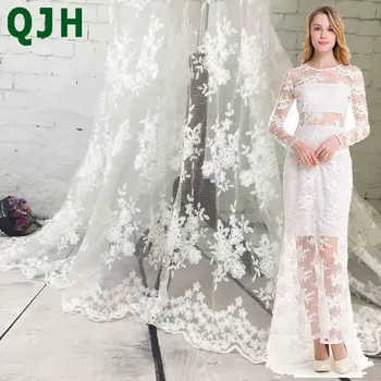 QJH Brand 5yards/lot Black/Off White Lace Fabric French Netting/mesh Embroidered Wedding Evinging Show Dress Lace Fabrics
QJH Brand 5yards/lot Black/Off White Lace Fabric French Netting/mesh Embroidered Wedding Evinging Show Dress Lace Fabrics