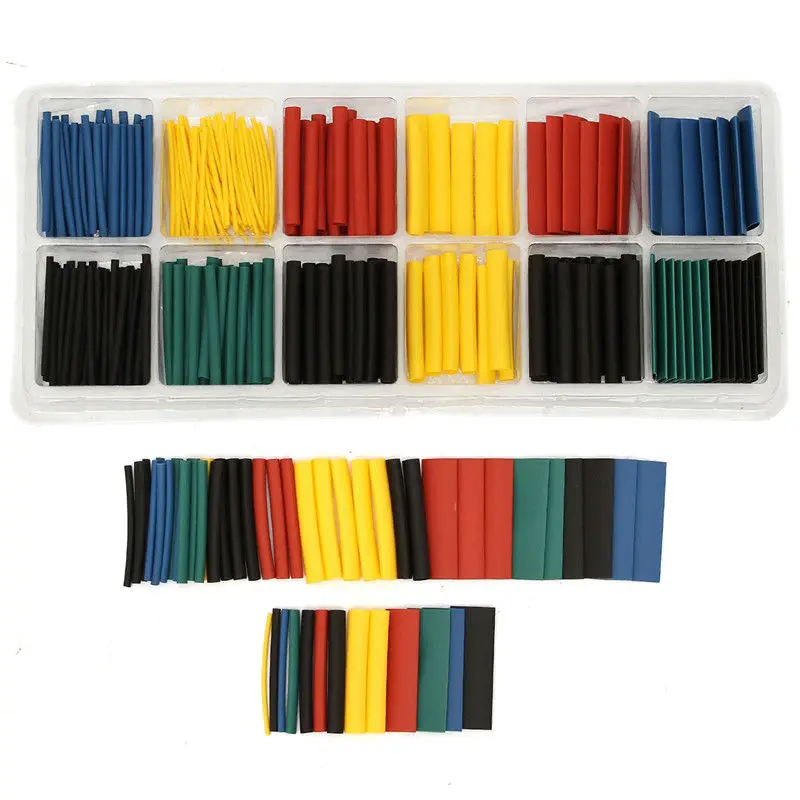 300pcs 8 Sizes Multi Color Polyolefin Heat Shrink Tubing, Sleeving Tube, Assortment Sleeving Wrap Wire Kit tubes Kits
300pcs 8 Sizes Multi Color Polyolefin Heat Shrink Tubing, Sleeving Tube, Assortment Sleeving Wrap Wire Kit tubes Kits