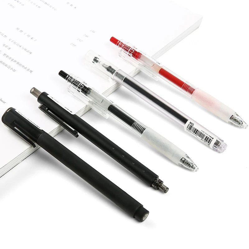 

3/4/6/7PCS KACO Black Gel Pen 0.5mm Office Pen Signing Pen Roller Pen