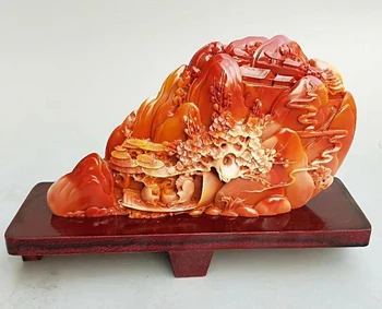 China shoushan stone old Hand carved Hanmei Aoxue Stone Carving Statue 
China shoushan stone old Hand carved Hanmei Aoxue Stone Carving Statue