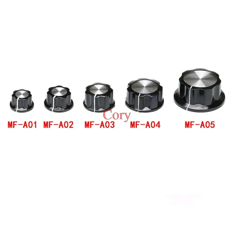 

1PC Potentiometer knob Cap MF-A01 A02 A03 A04 A05 effect device knob aluminum bakelite supporting RV24 use potentiometer CZYC