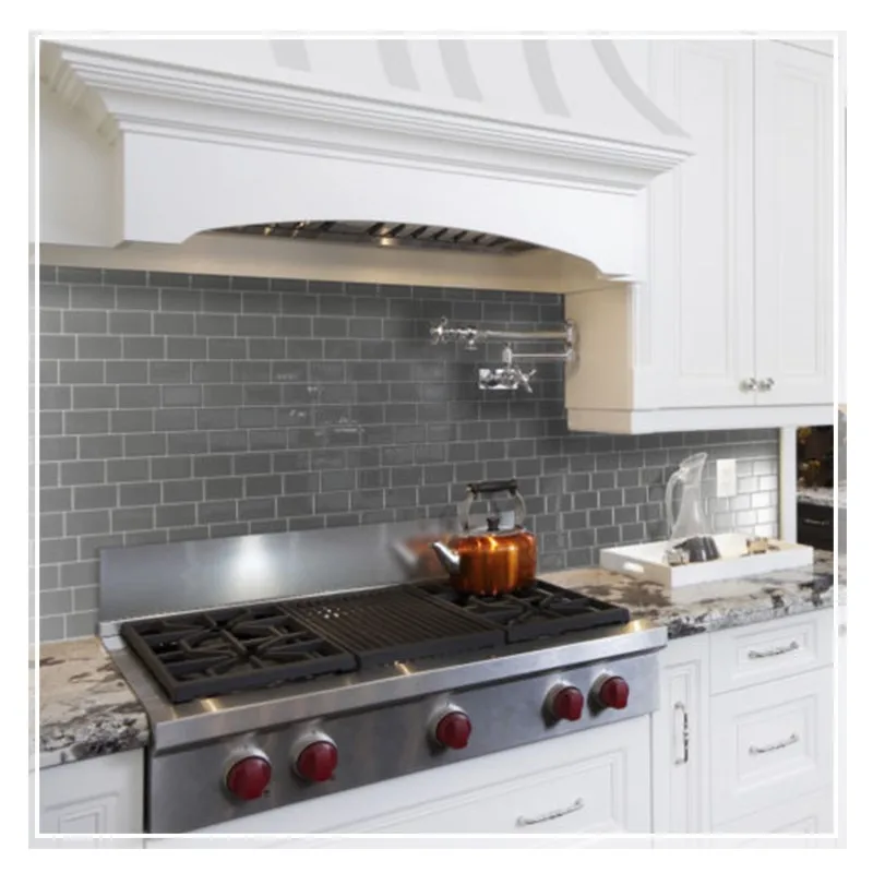 DIY Self Adhesive 3D Sticker Brick Tile Peel Stick Kitchen Wall Sticker Subway