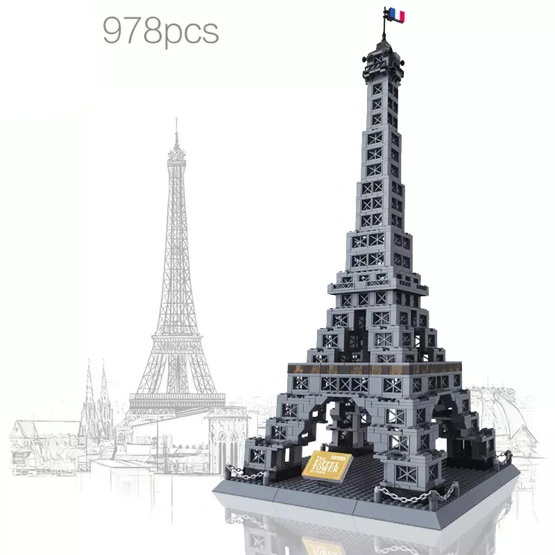 France Eiffel Tower Architecture Building Blocks Creative Model for Children Gifts Creator 978pcs Compatible With L Brand
France Eiffel Tower Architecture Building Blocks Creative Model for Children Gifts Creator 978pcs Compatible With L Brand