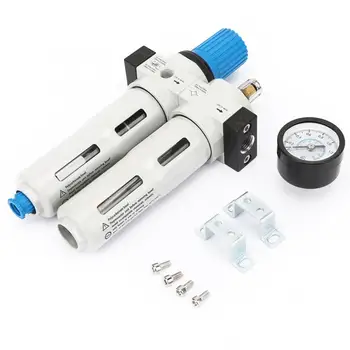 FRC-1/4-MINI G1/4" Aluminum Alloy Air Filter Regulator Combination Lubricator 1.6MPA 2Union Air Filter Regulator Reducing Valve
FRC-1/4-MINI G1/4" Aluminum Alloy Air Filter Regulator Combination Lubricator 1.6MPA 2Union Air Filter Regulator Reducing Valve