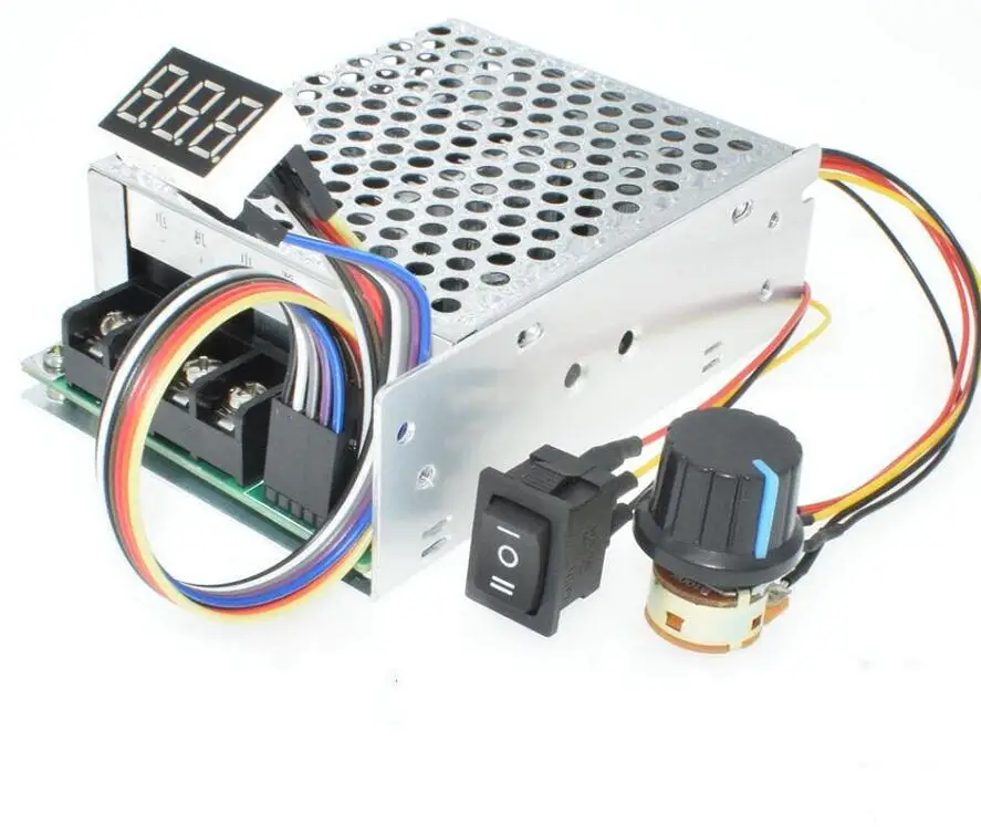 Digital Display 0~100% adjustable DC 10-50V 40A DC Motor Speed Controller PWM 12V 24V 48V 2000W MAX 60A Reversible
Digital Display 0~100% adjustable DC 10-50V 40A DC Motor Speed Controller PWM 12V 24V 48V 2000W MAX 60A Reversible