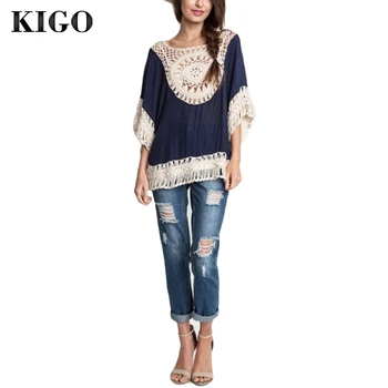 KIGO Summer Women Tops Crochet Top Loose Boho Blouse Long Sleeve See Through Beach Top Casual Bohemian Crochet Blouse KF0966H
KIGO Summer Women Tops Crochet Top Loose Boho Blouse Long Sleeve See Through Beach Top Casual Bohemian Crochet Blouse KF0966H