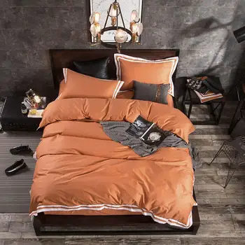 Pure Color Bedding Set Diagonal Printing Bed Set Luxury Cotton Bed Sheet Queen King Size Duvet Cover Set Orange Bed Linen
Pure Color Bedding Set Diagonal Printing Bed Set Luxury Cotton Bed Sheet Queen King Size Duvet Cover Set Orange Bed Linen