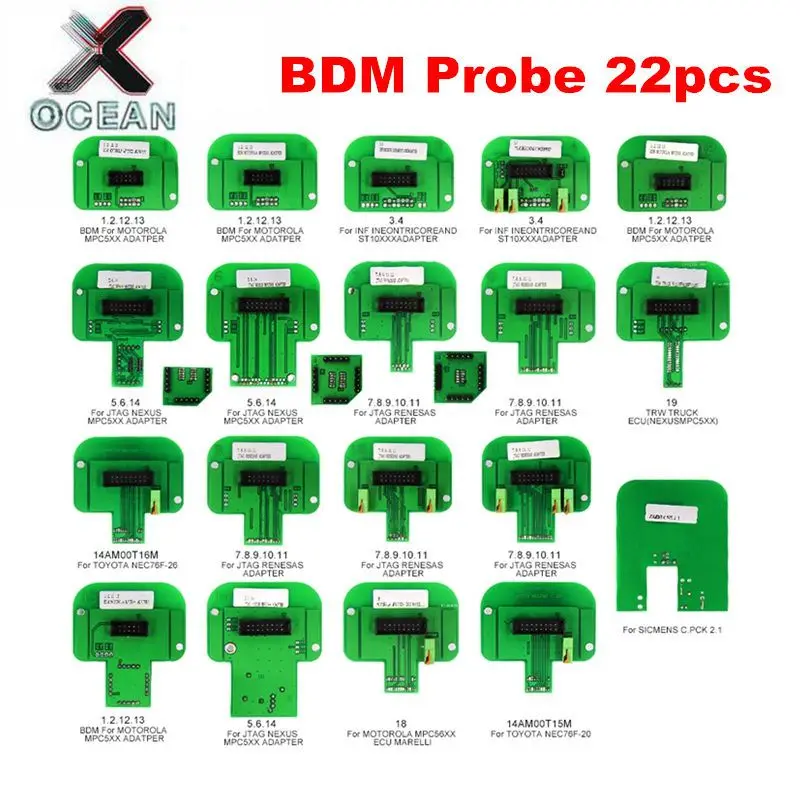 BDM зонд адаптеры 22 шт./компл. ECU пандус для V7.020 V5.017 BDM100/CMD100/FGTECH V54 рамка фонового режима отладки полные комплекты программатор системного блока управления лучшего качества
BDM зонд адаптеры 22 шт./компл. ECU пандус для V7.020 V5.017 BDM100/CMD100/FGTECH V54 рамка фонового режима отладки полные комплекты программатор системного блока управления лучшего качества