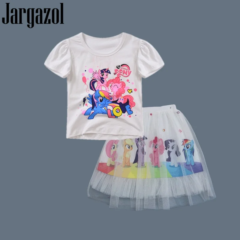 Girls Clothes Summer Shirt&mesh Skirt Cute Little Pony Horse Kids Clothing Set Vetement Enfant Fille Girl Outfits Costume
Girls Clothes Summer Shirt&mesh Skirt Cute Little Pony Horse Kids Clothing Set Vetement Enfant Fille Girl Outfits Costume