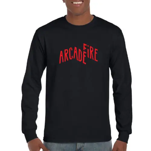 Фото Arcade Fire рок-группа музыка логотип с длинным рукавом новая рубашка  Мужская | Мужские футболки (32968007405)