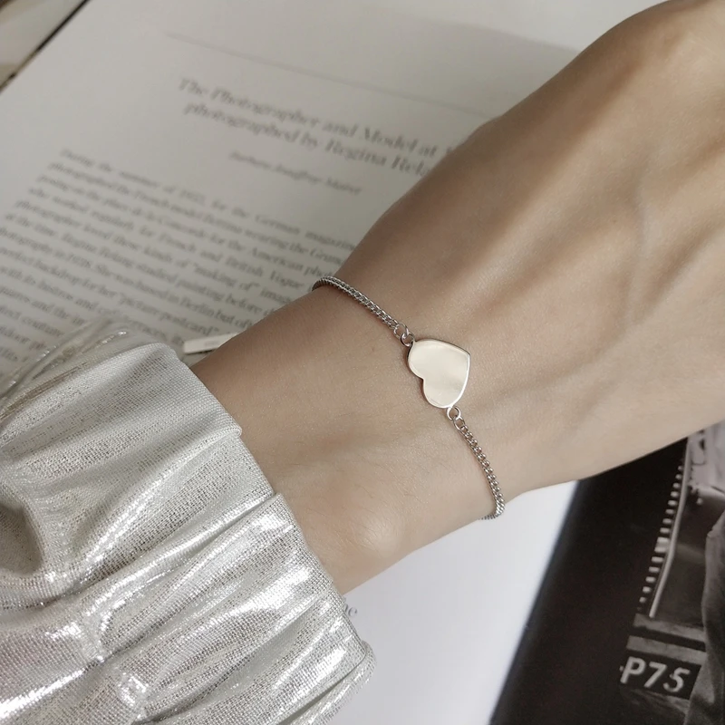 LouLeur 925 sterling silver heart bracelets silver simple wild elegant design chic bracelets for women festival jewelry gift
LouLeur 925 sterling silver heart bracelets silver simple wild elegant design chic bracelets for women festival jewelry gift
