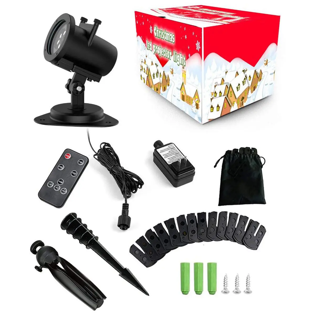 Retail Christmas LED Projector Lights,10 Slides Waterproof IP65 Landscape 10W Motion Lamp Projector with Remote Control 32ft
Retail Christmas LED Projector Lights,10 Slides Waterproof IP65 Landscape 10W Motion Lamp Projector with Remote Control 32ft