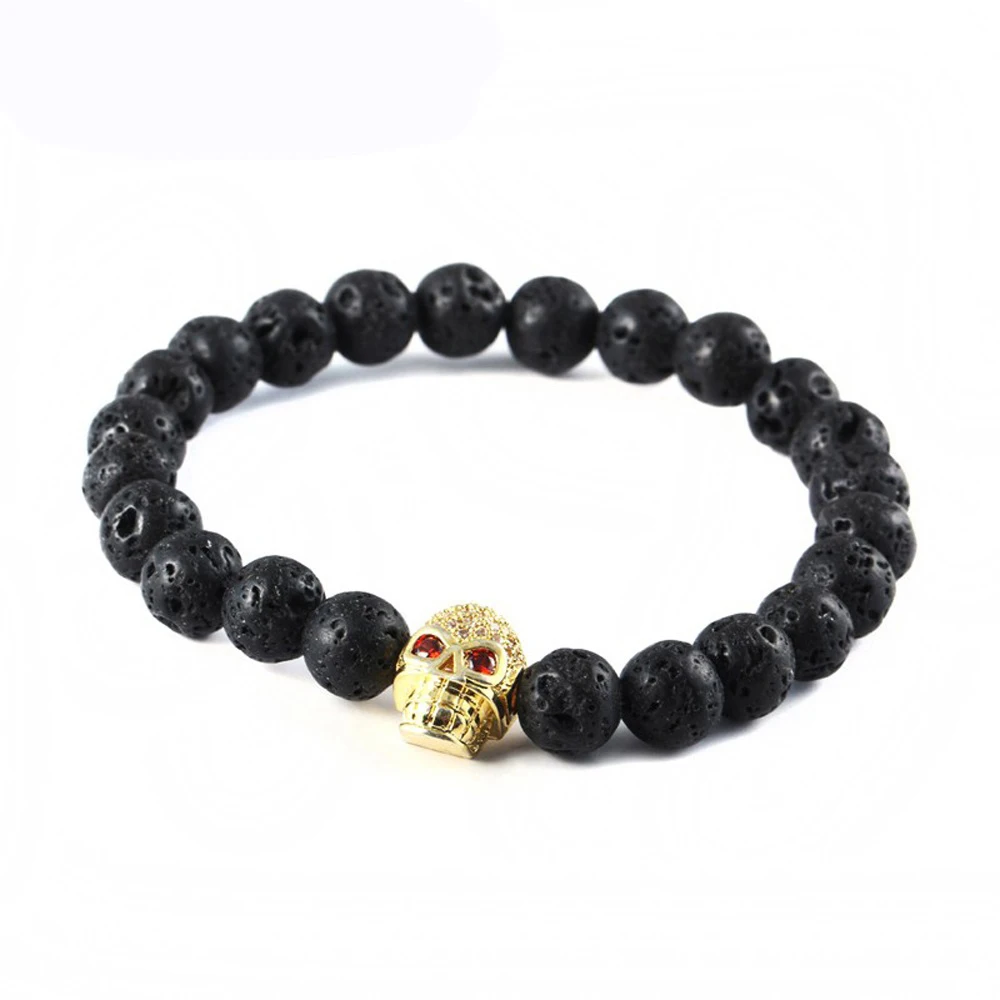(10 pieces/lot) Trendy Micro Pave CZ Skull Beads Braided Bracelet For Women Natural Lava Stone Beads Bracelets & Bangles Men
(10 pieces/lot) Trendy Micro Pave CZ Skull Beads Braided Bracelet For Women Natural Lava Stone Beads Bracelets & Bangles Men