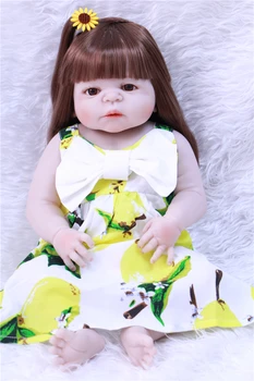 Full body silicone reborn baby dolls 22" 55cm Bebe alive reborn menina corpo inteiro de silicone child birthday gift toy dolls
Full body silicone reborn baby dolls 22" 55cm Bebe alive reborn menina corpo inteiro de silicone child birthday gift toy dolls