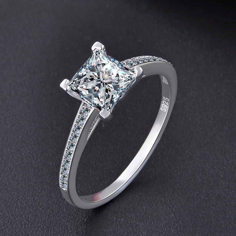Vintage Royal Princess Square Crystal 925 Sterling Silver Ring for Women Wedding Ring Zircon Diamond Engagement Rings Jewelry
Vintage Royal Princess Square Crystal 925 Sterling Silver Ring for Women Wedding Ring Zircon Diamond Engagement Rings Jewelry