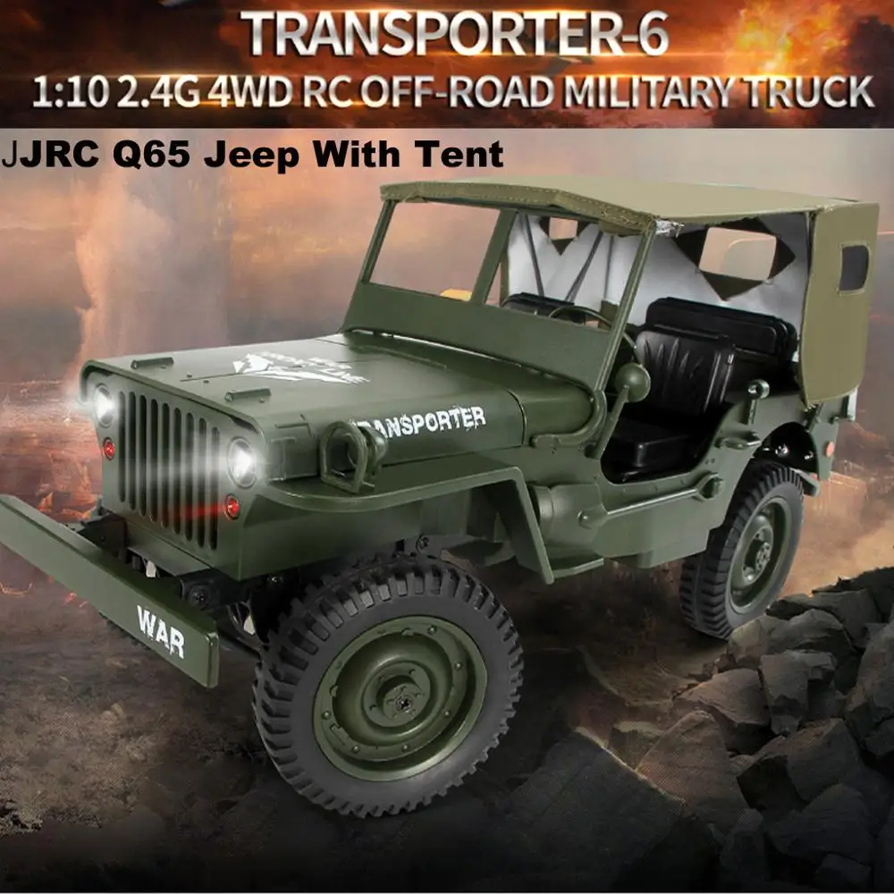 4WD RC Truck 1:10 Mini Military Jeep Remote Control Buggy Off-Road With Tent carros de controle de corrida fs RC TrunkKids
4WD RC Truck 1:10 Mini Military Jeep Remote Control Buggy Off-Road With Tent carros de controle de corrida fs RC TrunkKids