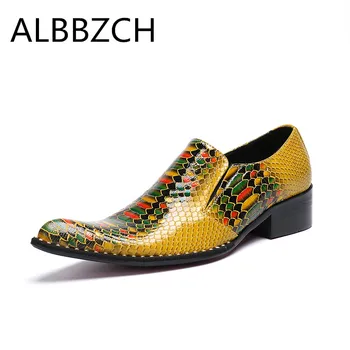 Crocodile Pattern Fashion Casual Show Mens Shoes Pointed Toes Slip On Career Work Men Shoes Club Bar Party Shoes Big Yards 45 46 
Crocodile Pattern Fashion Casual Show Mens Shoes Pointed Toes Slip On Career Work Men Shoes Club Bar Party Shoes Big Yards 45 46