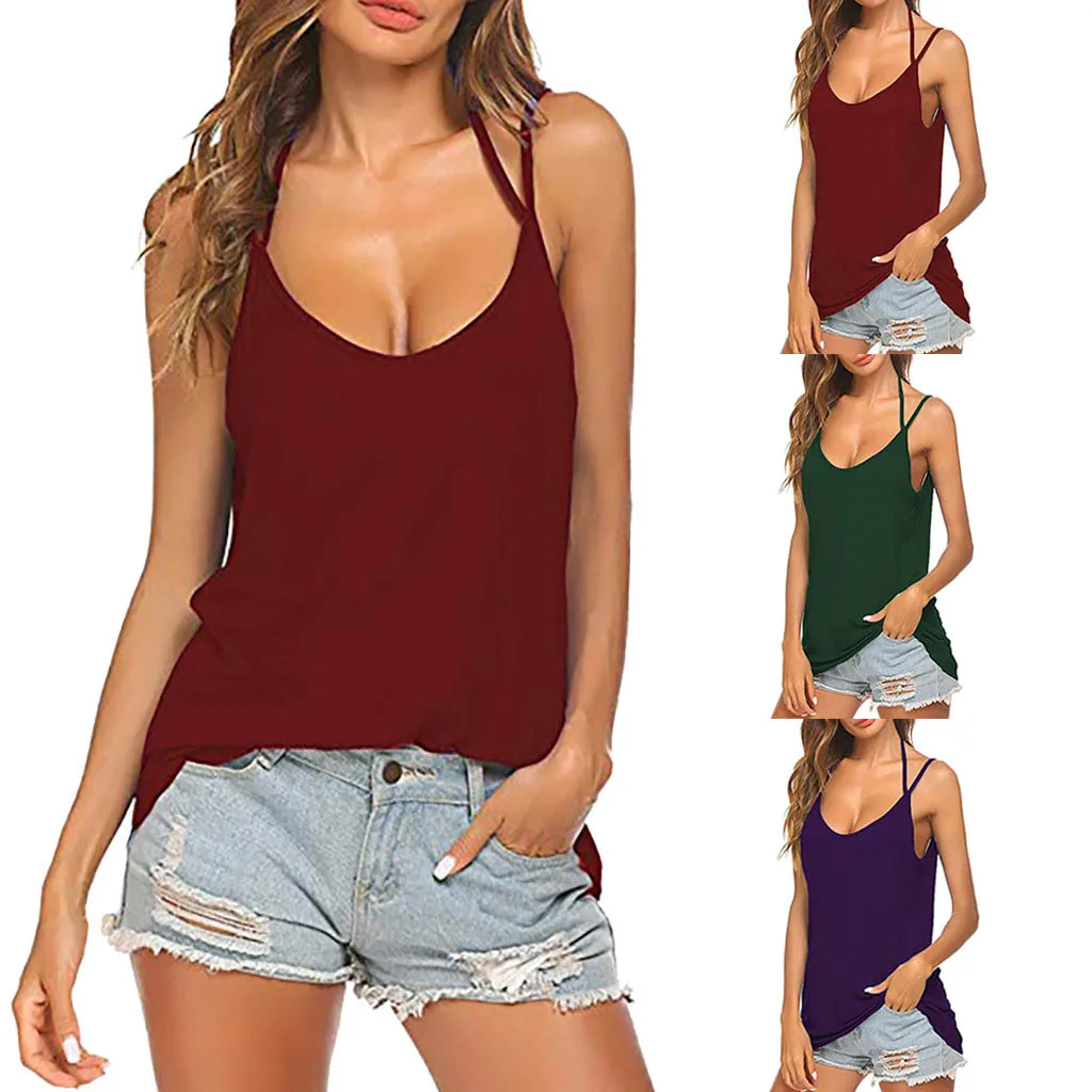 Summer Women Strap Tank Top Women Summer Beach Vest Top Sleeveless Blouse Casual Tank Loose Tops T-Shirt Haut Femme Mujer
Summer Women Strap Tank Top Women Summer Beach Vest Top Sleeveless Blouse Casual Tank Loose Tops T-Shirt Haut Femme Mujer