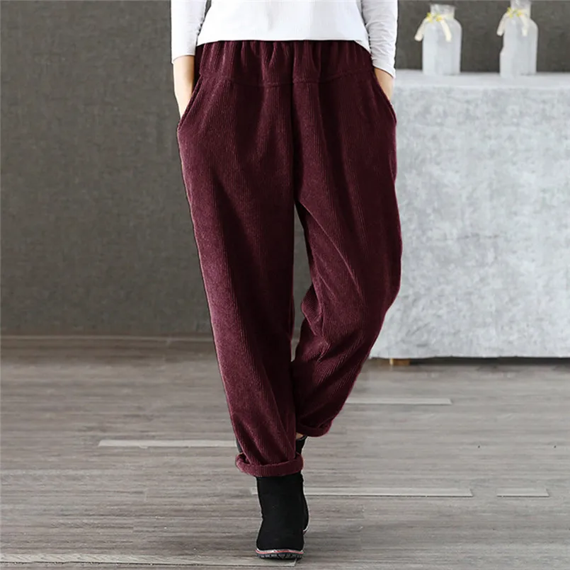 Plus Size New Fashion Women Casual Solid Color Corduroy Elastic Waist Trousers Pants Pants Streetwear Camo Pants 40DE11
Plus Size New Fashion Women Casual Solid Color Corduroy Elastic Waist Trousers Pants Pants Streetwear Camo Pants 40DE11