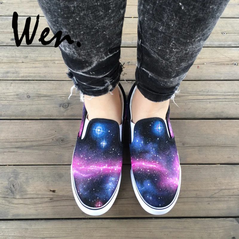 Wen Unisex Black Slip On Shoes for Man Woman Original Design Galaxy Nebula Skateboarding Shoes Low Top Canvas Sneakers
Wen Unisex Black Slip On Shoes for Man Woman Original Design Galaxy Nebula Skateboarding Shoes Low Top Canvas Sneakers