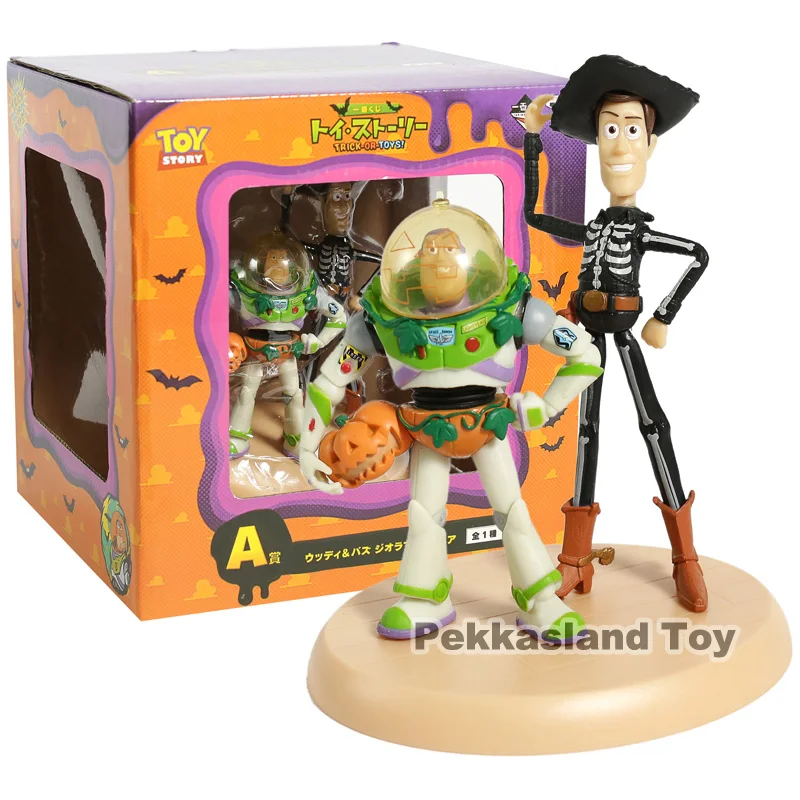 Toy Story 4 Buzz Lightyear Woody with Pumpkin Halloween PVC Action Figure model doll toys for Collection
Toy Story 4 Buzz Lightyear Woody with Pumpkin Halloween PVC Action Figure model doll toys for Collection