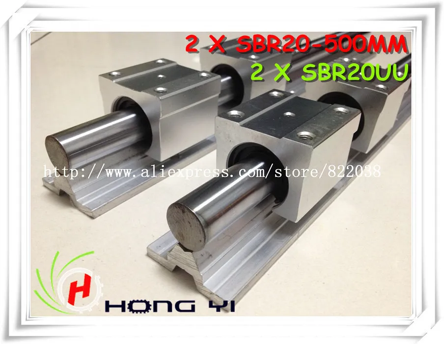 2 pcs SBR20 500mm linear bearing supported rails+4 pcs SBR20UU bearing blocks,sbr20 length 500mm for CNC parts
2 pcs SBR20 500mm linear bearing supported rails+4 pcs SBR20UU bearing blocks,sbr20 length 500mm for CNC parts