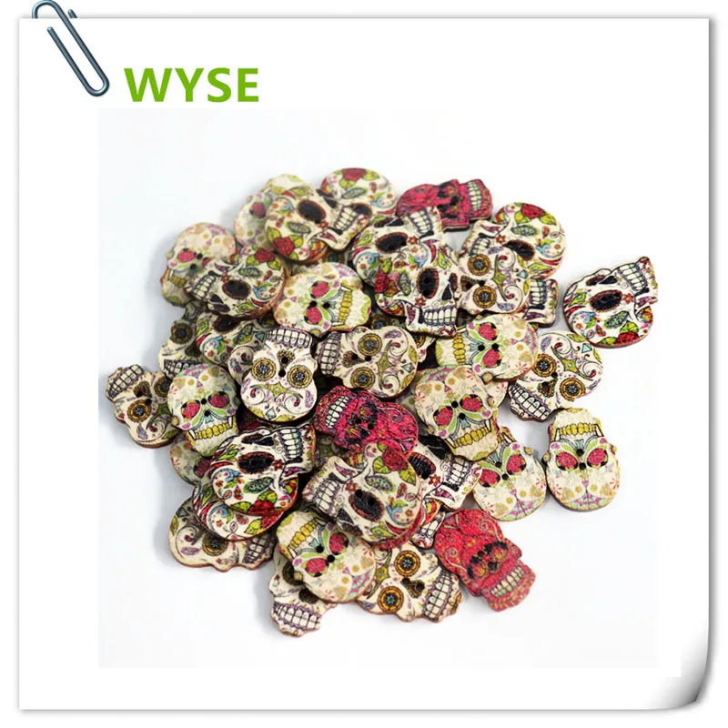 Mixed 20 PCS Skull Wooden Buttons 2 Hole Colorful Scrapbooking Sewing Button for Craft Accessories Garment Decoration
Mixed 20 PCS Skull Wooden Buttons 2 Hole Colorful Scrapbooking Sewing Button for Craft Accessories Garment Decoration