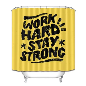 72'' Work Hard Stay Strong Pep Talk Inspiring Bathroom Waterproof Fabric Shower Curtain 12 Hooks Anti-Mildew Bath Accessory Sets
72'' Work Hard Stay Strong Pep Talk Inspiring Bathroom Waterproof Fabric Shower Curtain 12 Hooks Anti-Mildew Bath Accessory Sets