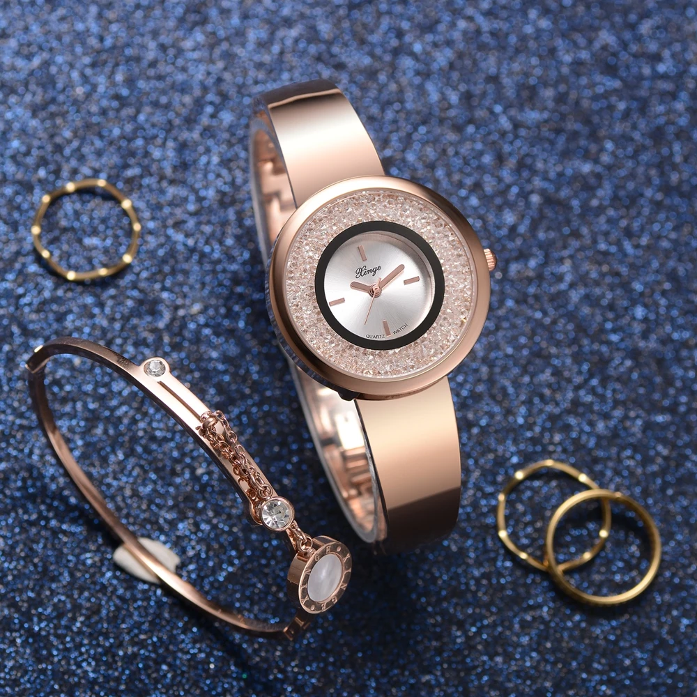 Xinge Brand Luxury Watch Women Fashion Watch Set Wristwatch Bracelet Waterproof Simple Elegant Creative Rose Gold Watches Suit
Xinge Brand Luxury Watch Women Fashion Watch Set Wristwatch Bracelet Waterproof Simple Elegant Creative Rose Gold Watches Suit