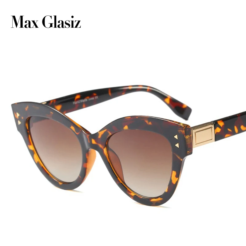 Max glasiz 2018 Новые Модные Винтажные женские солнцезащитные очки с заклепками