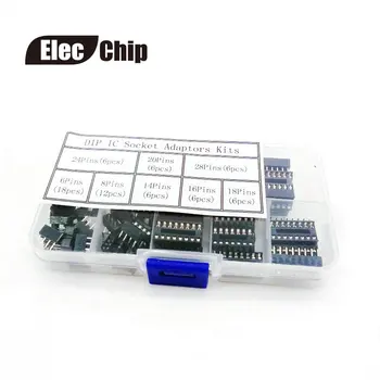66pcs/set DIP IC Sockets Adaptor Solder Type 6p,8p,14p,16p,18p,20p,24p,28 pins Socket Kit Wholesale
66pcs/set DIP IC Sockets Adaptor Solder Type 6p,8p,14p,16p,18p,20p,24p,28 pins Socket Kit Wholesale