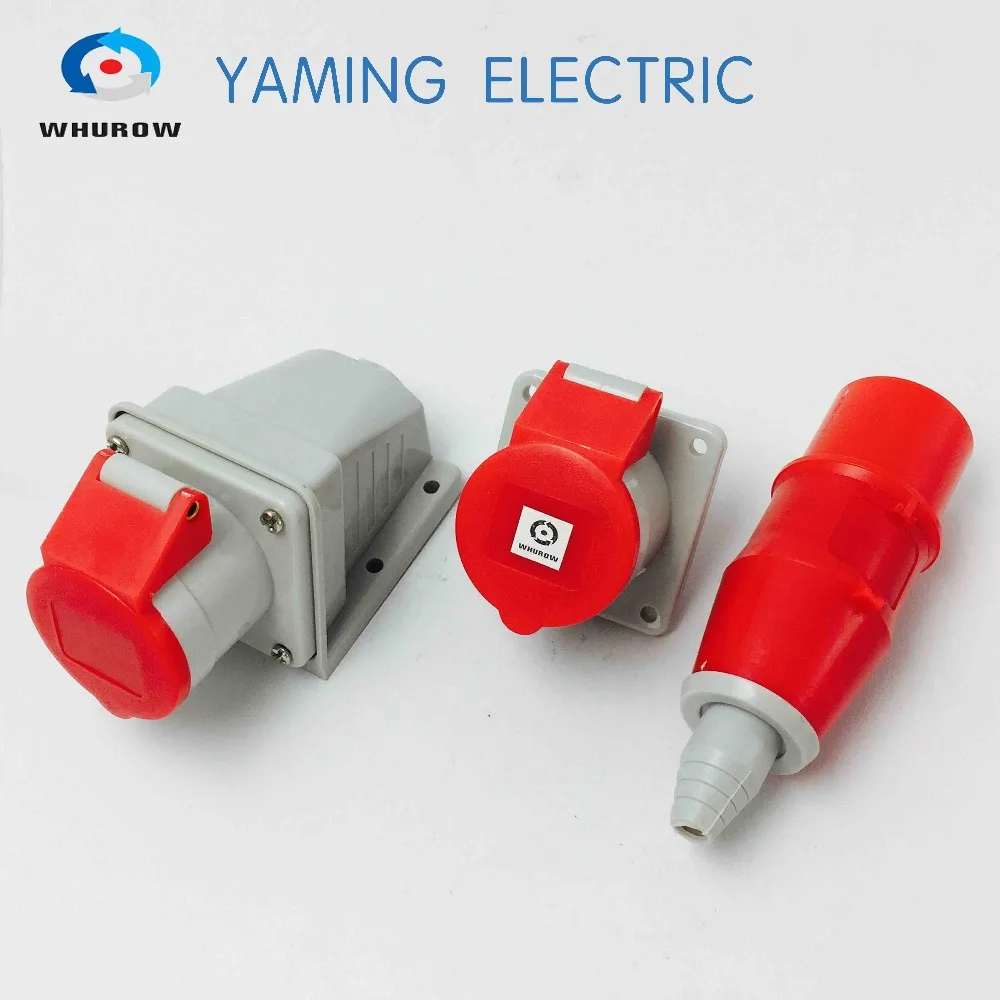 3 pin plug and socket 16Amp 2P+E splash proof cable protected industrial connector male and female plug and socket
3 pin plug and socket 16Amp 2P+E splash proof cable protected industrial connector male and female plug and socket