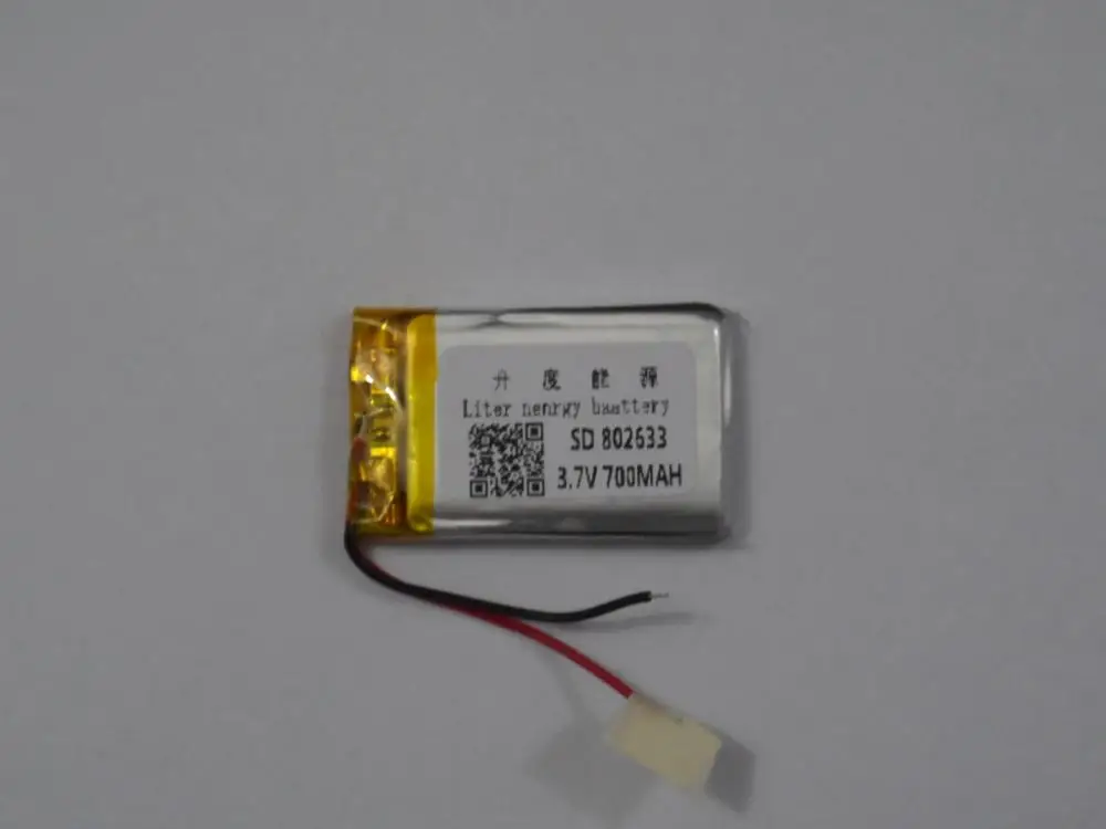 Polymer lithium battery factory direct selling 802633 3.7V 700mah WAL-MART EN60950 certification
Polymer lithium battery factory direct selling 802633 3.7V 700mah WAL-MART EN60950 certification