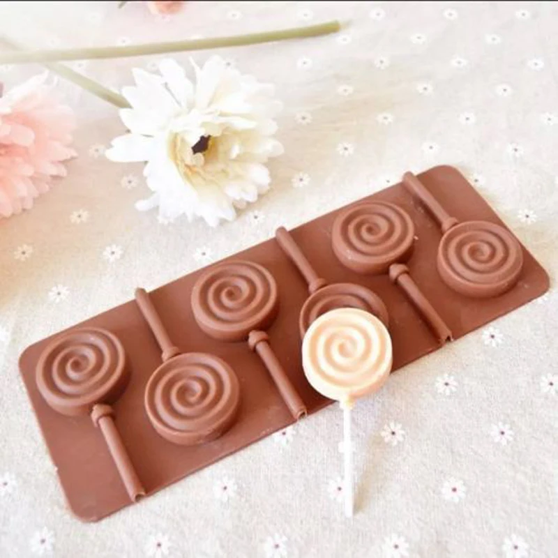 Silicone Chocolate Lollipop Mold Shape Cake Cookie Candy 6 Holes DIY Handmade Baking cake Mold And 6 Pcs Stick Sticks
Silicone Chocolate Lollipop Mold Shape Cake Cookie Candy 6 Holes DIY Handmade Baking cake Mold And 6 Pcs Stick Sticks
