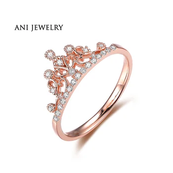 ANI 18K White Gold (AU750) Wedding Rings Natural Certified I-J/SI 0.13 CT Round Cut Diamond Crown Shape Princess Ring for Women
ANI 18K White Gold (AU750) Wedding Rings Natural Certified I-J/SI 0.13 CT Round Cut Diamond Crown Shape Princess Ring for Women