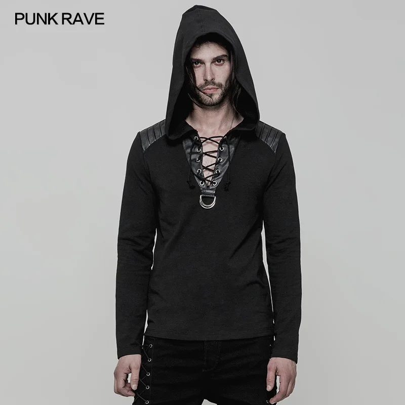 Punk Rave Men's Daily Casual Hooded Long Sleeve T-shirt Gothis Steampunk Personality Cool Men Hooded Sweatshirt
Punk Rave Men's Daily Casual Hooded Long Sleeve T-shirt Gothis Steampunk Personality Cool Men Hooded Sweatshirt