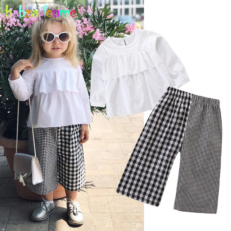 2Piece 1-5Years Baby Girls Summer Clothes Kids Fashion T-shirt+Plaid Loose Pants Toddler Outfits Children Clothing Sets BC1400-1
2Piece 1-5Years Baby Girls Summer Clothes Kids Fashion T-shirt+Plaid Loose Pants Toddler Outfits Children Clothing Sets BC1400-1