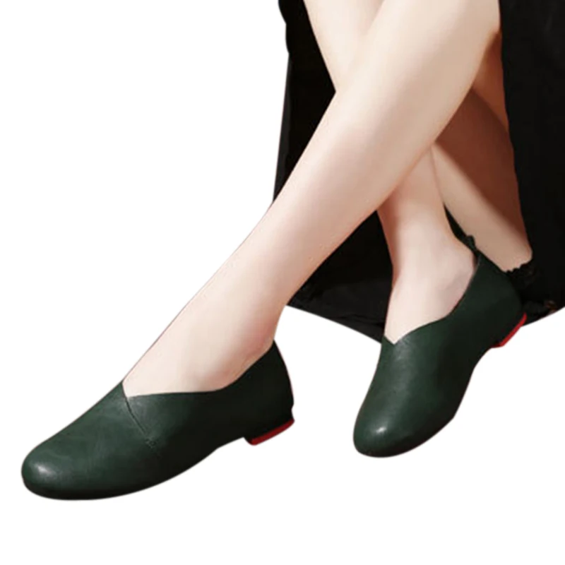 Genuine Cow Leather Hand-Sewn Loafers