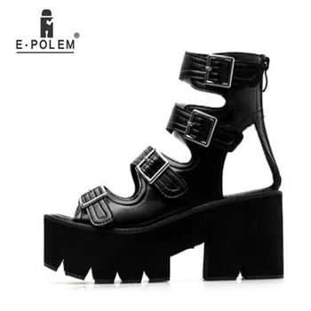 New Arrival Summer Women's Black PU Leather Sandals High Platform Shoes Metal Buckle Foot Wearing
New Arrival Summer Women's Black PU Leather Sandals High Platform Shoes Metal Buckle Foot Wearing