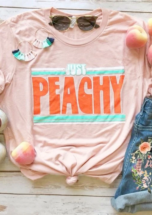 Fashion Women Cute Short Sleeve t shirt Just Peachy Letter Print T-Shirt 2018 Casual Female Harajuku t shirt Ladies Tops Teee 
Fashion Women Cute Short Sleeve t shirt Just Peachy Letter Print T-Shirt 2018 Casual Female Harajuku t shirt Ladies Tops Teee