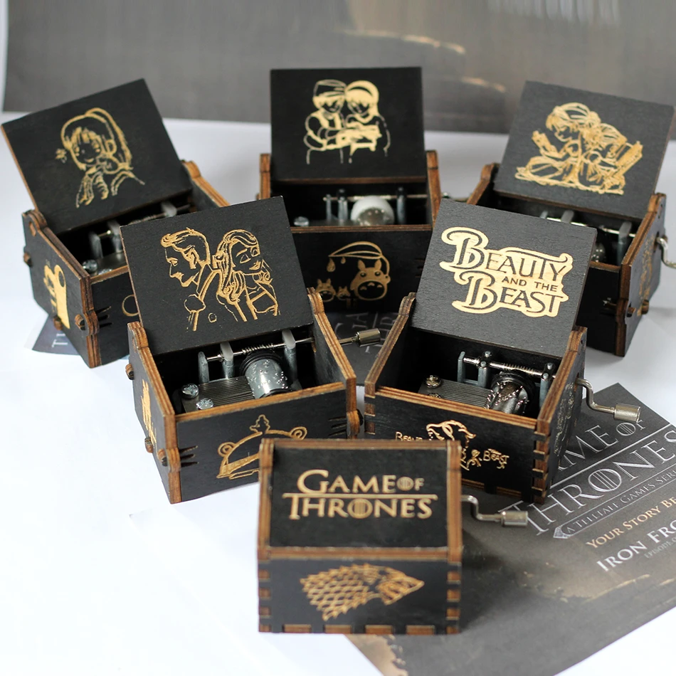Wooden Hand Crank Harri Potter Game Of Thrones Star Wars Juego De Tronos Music Box Theme Wooden Music Box
Wooden Hand Crank Harri Potter Game Of Thrones Star Wars Juego De Tronos Music Box Theme Wooden Music Box