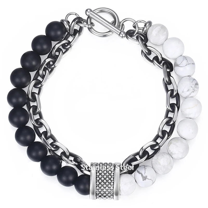 Natural Map Stone Men's Beaded Bracelet for women Stainless Steel Bracelets Male Jewelry Tiger eye Bracelet Br601
Natural Map Stone Men's Beaded Bracelet for women Stainless Steel Bracelets Male Jewelry Tiger eye Bracelet Br601