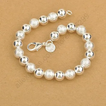 Classic Size 8mm Lucky Beads Ball 925 Sterling Silver Fashion Top Quality Woman Bracelet With Lobster Bangle Jewelry
Classic Size 8mm Lucky Beads Ball 925 Sterling Silver Fashion Top Quality Woman Bracelet With Lobster Bangle Jewelry