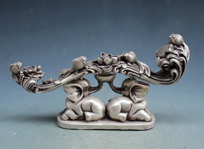 decoration white Copper silver factory Ancient Chinese Classical White Copper Auspicious Statue - Elephants and Golden Fish Ruyi
decoration white Copper silver factory Ancient Chinese Classical White Copper Auspicious Statue - Elephants and Golden Fish Ruyi