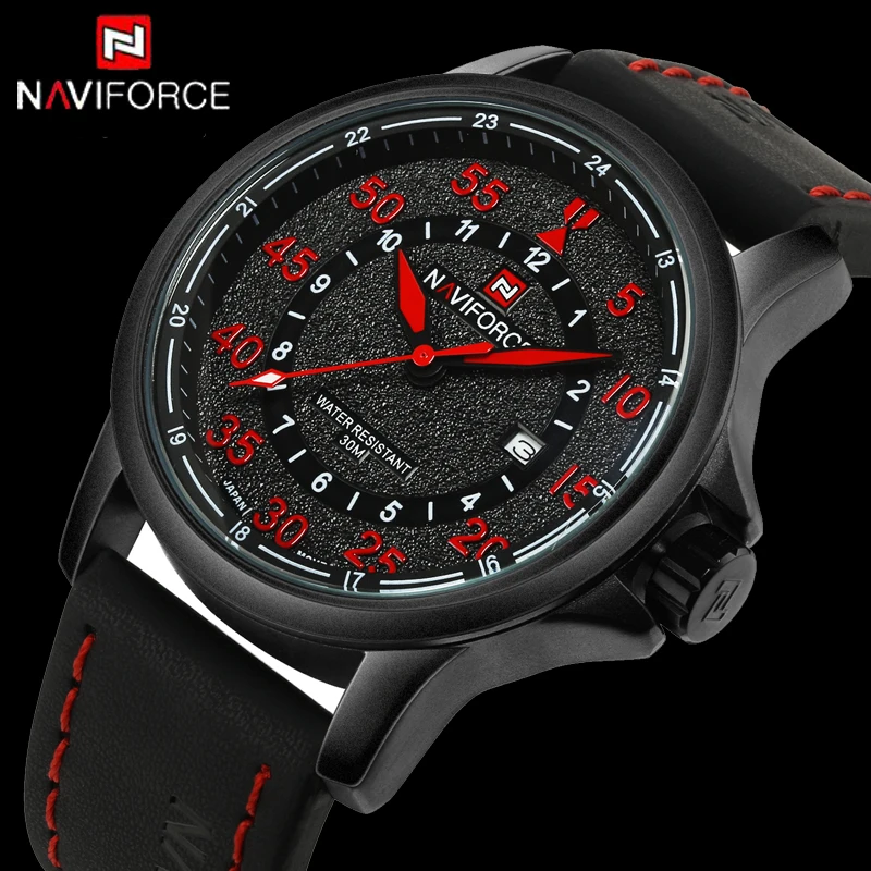 NAVIFORCE Luxury Brand Watch Men Military Leather Strap Fashion Quartz Watch Male Sports Wristwatches Relogio Masculino Clock
NAVIFORCE Luxury Brand Watch Men Military Leather Strap Fashion Quartz Watch Male Sports Wristwatches Relogio Masculino Clock
