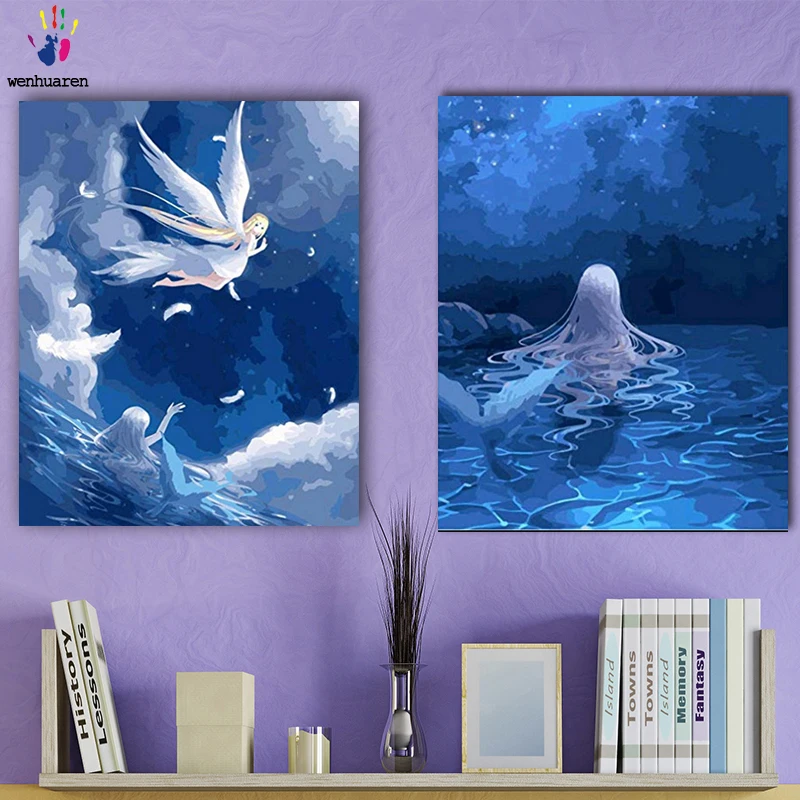 DIY colorings pictures by numbers with colors Mermaid and angel picture drawing painting by numbers framed Home
DIY colorings pictures by numbers with colors Mermaid and angel picture drawing painting by numbers framed Home